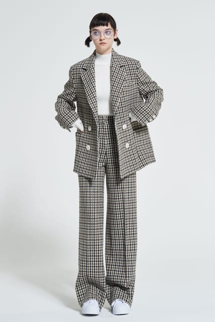 High-Rise Wool Pants Check WBAFPA004CK