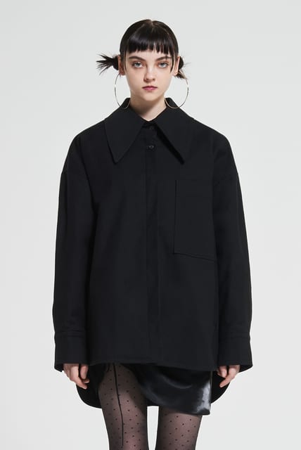 Oversized Padding Skater Jacket Black WBAFTP005BK