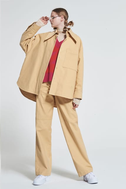 Oversized Padding Skater Jacket Butter WBAFTP005BE