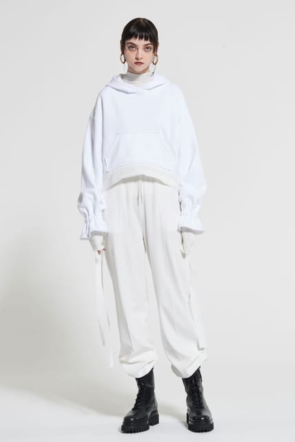 Velour Jogger Pants Ivory WBAFPA003WH