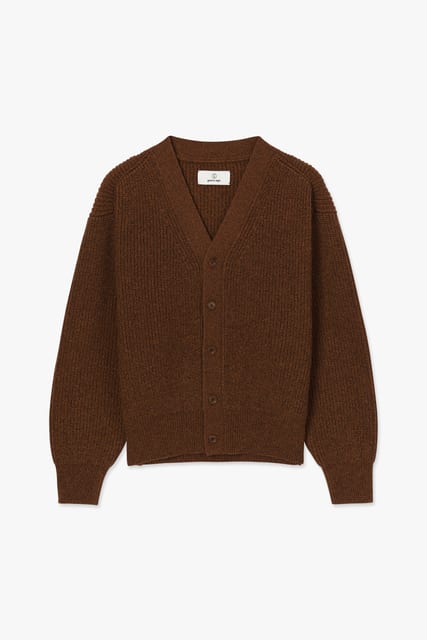 Rover Wool Cardigan 01-2, Melange Brown