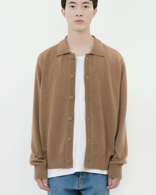 Rover Wool Collar Cardigan 03-2, Beige