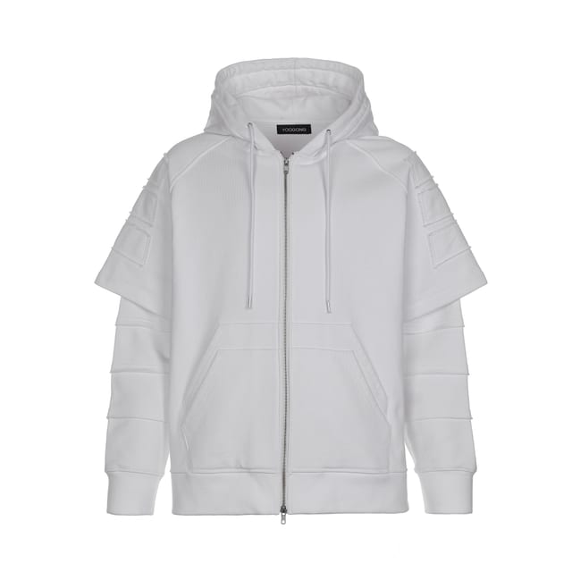 NASA ZIP HOODIE WHITE