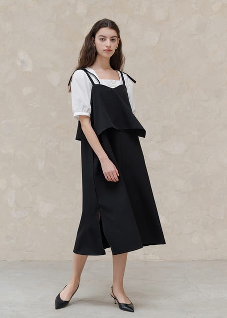 FLAP LAYERING DRESS