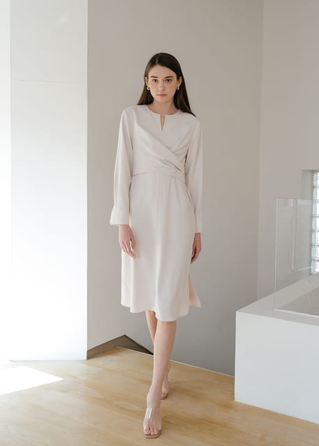 IVORY OVERLAY DRESS