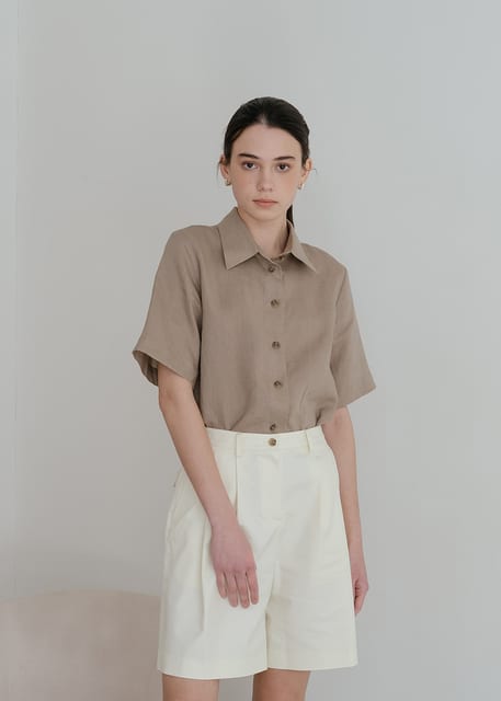 LINEN BASIC SHIRT_BR