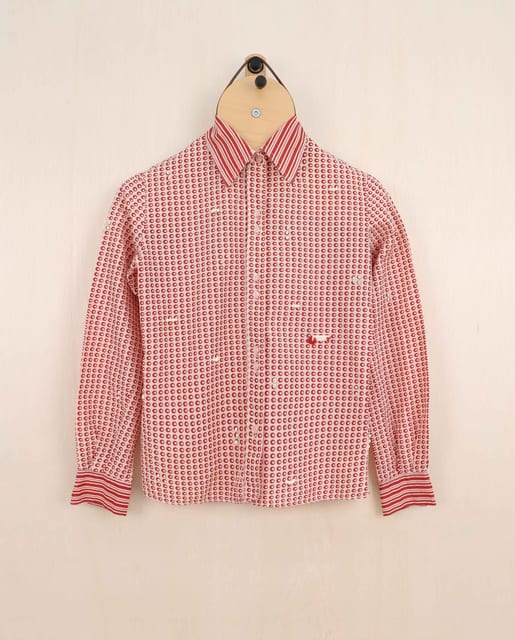 Red Dot Hand-beaded Shirts