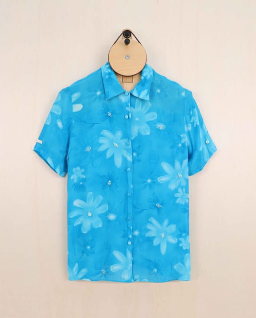 Sea Flower Hand-beaded Shirts
