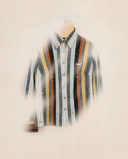 Tribal Jewelry Stripe Hand-beaded Shirts