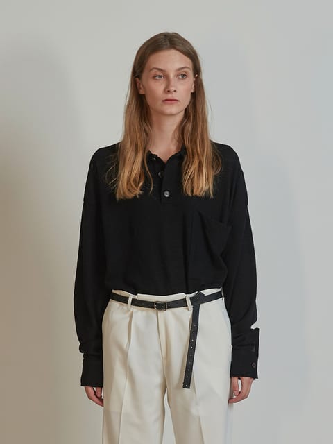 WOOL JERSEY SHIRT (BLACK)