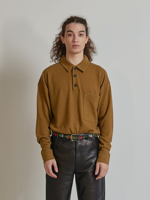WOOL JERSEY SHIRT (MUSTARD)