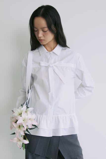 FRILL RIBBON SHIRT