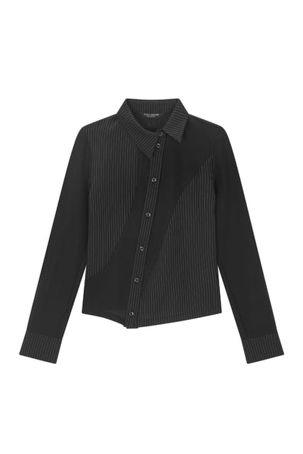 OBLIQUE STRIPE MIX SHIRT